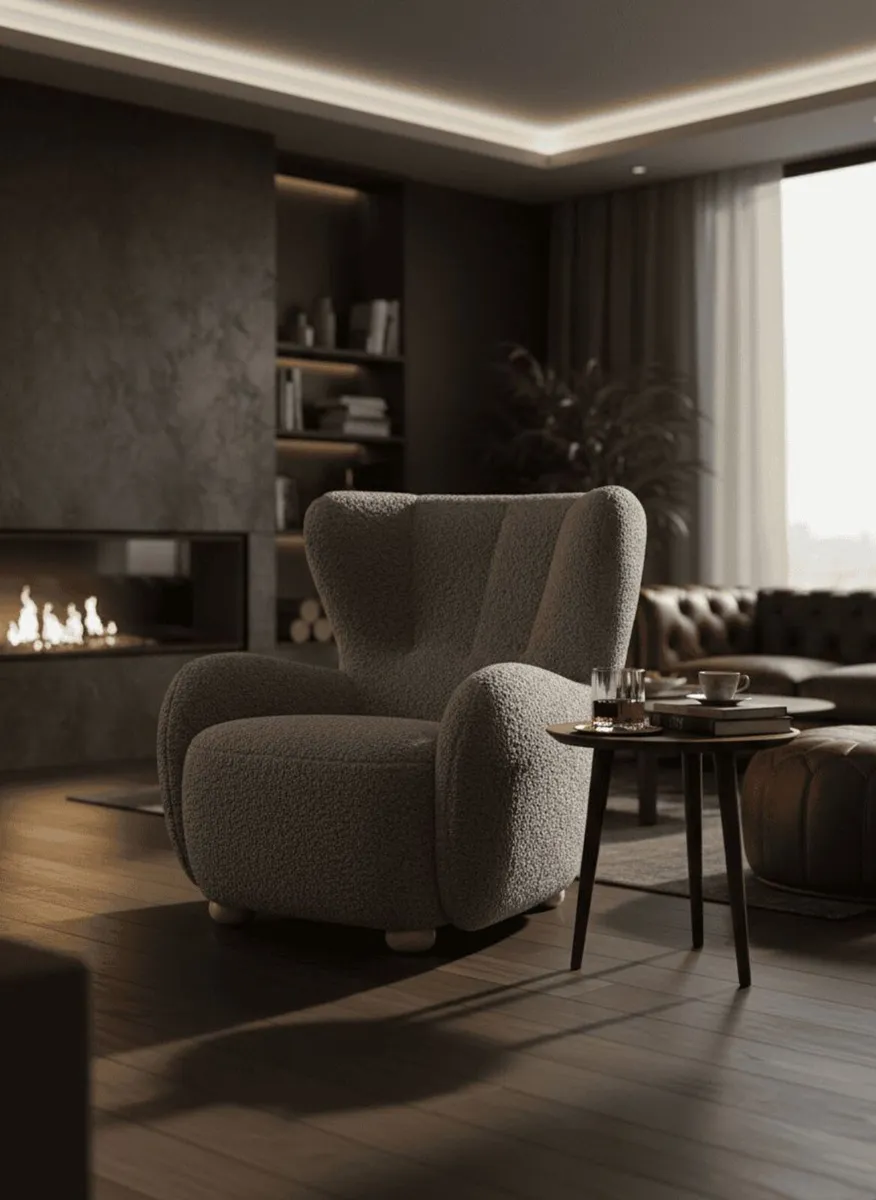 Tidepool Boucle Lounge Chair - Image 4