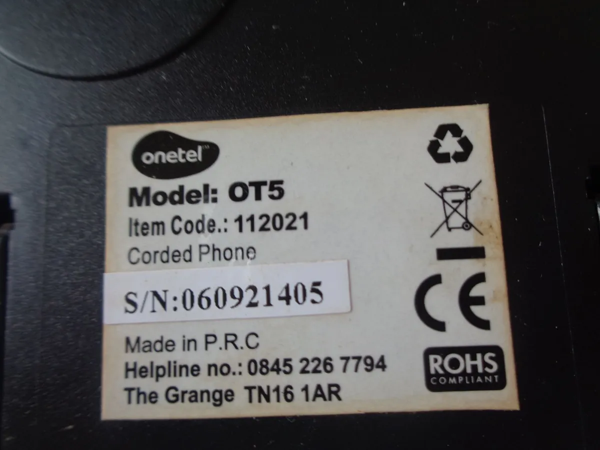 Onetel 0T5 Caller ID Display Telephone for Sale - Image 2