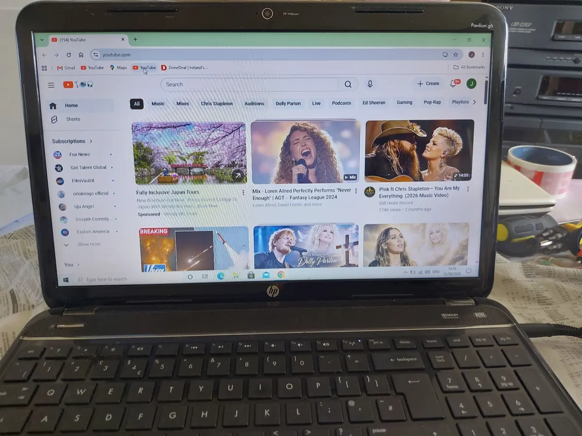 HP Pavilion G6 Laptop, 4GB Ram, 500GB HDD, Win 10 - Image 2