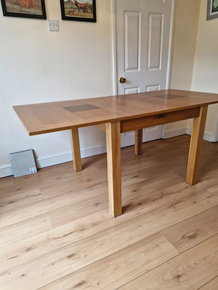 Dining table (extendable) & 4 chairs - Image 2