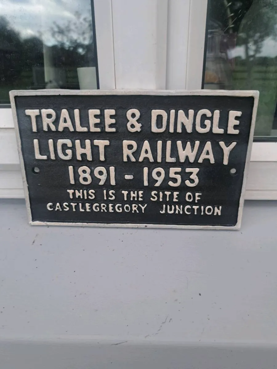 Tralee dingle cast iron railway sign