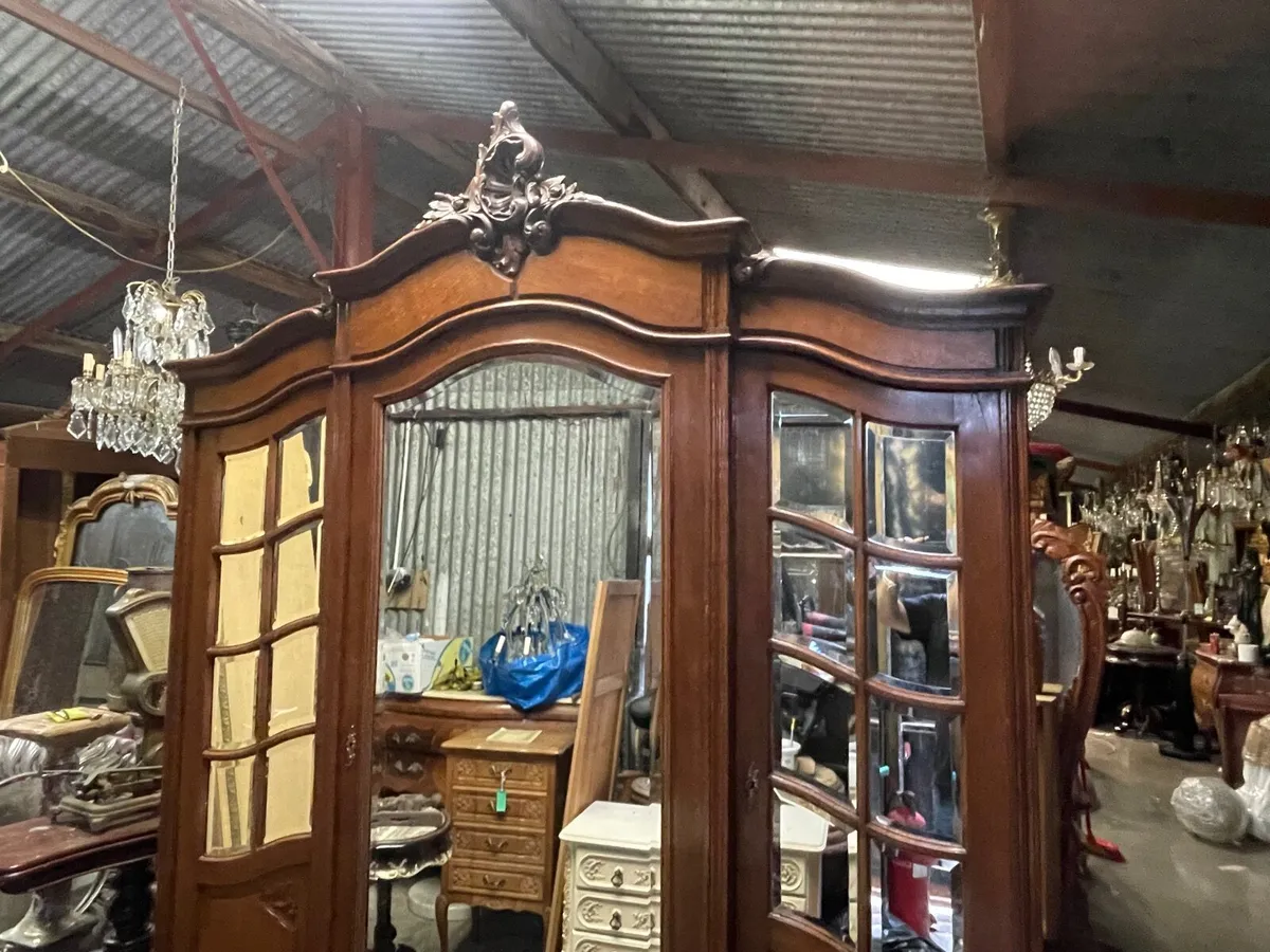 Very nice old large French wardrobe - Image 2