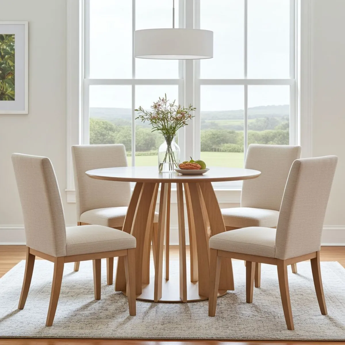 The Aurora Modern Round Dining Table 100cm - Image 2