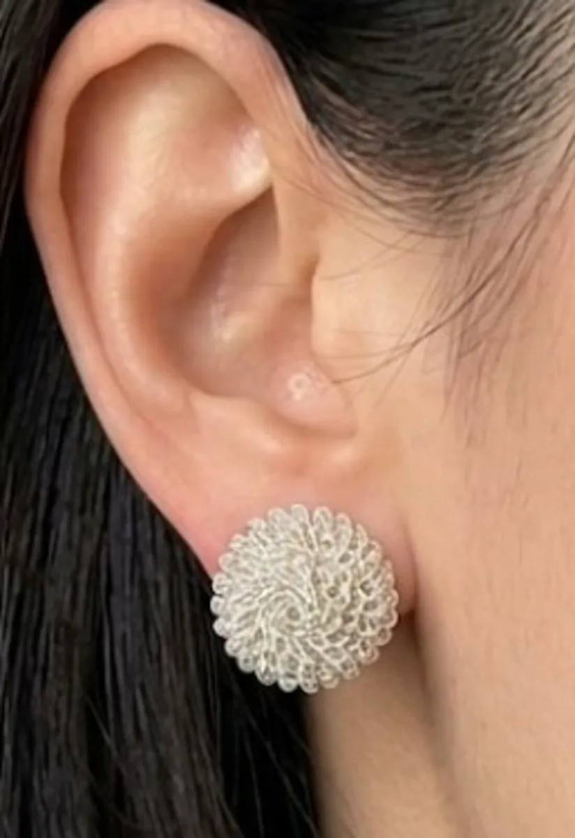 Large Floral Burst Earrings - Image 2