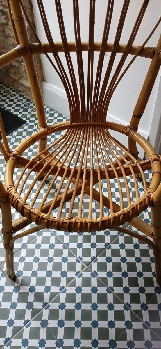 Mid-century Bamboo Chair - Image 4