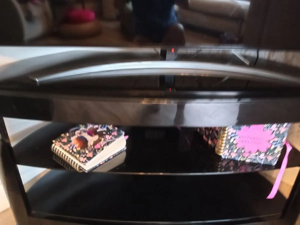 Beautiful Black Glass TV Unit - Image 2