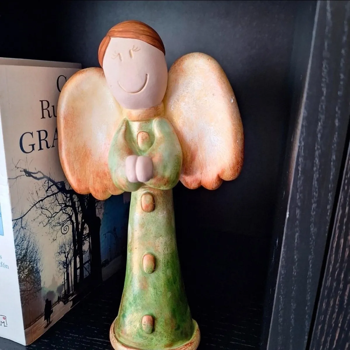 Set of 3 Vintage Handcrafted Angels – Unique Folk - Image 3