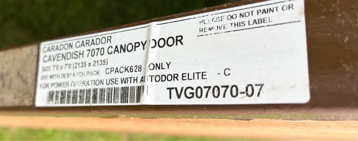 GARAGE DOOR GARADOR CAVENDISH 7ft x 7ft - Image 2