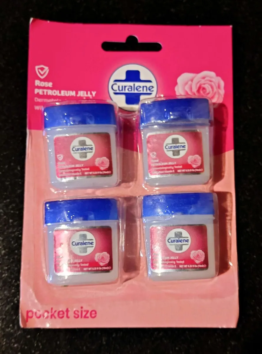 4 X 1OML SMALL TUBS OF ROSE PETROLEUM JELLY (NEW). - Image 1