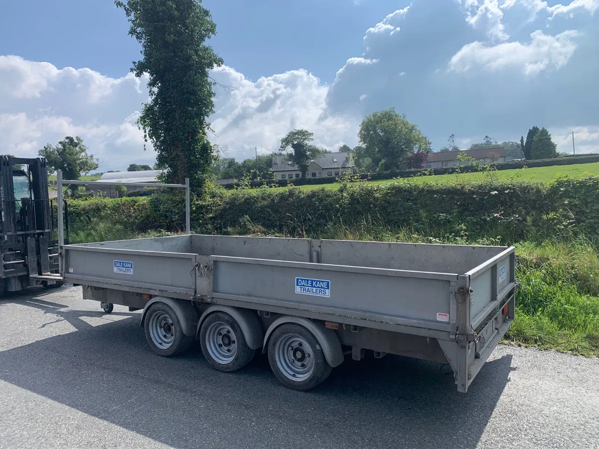 Used Dale Kane 14x6’6 Tri axle Dropside Trailer - Image 3