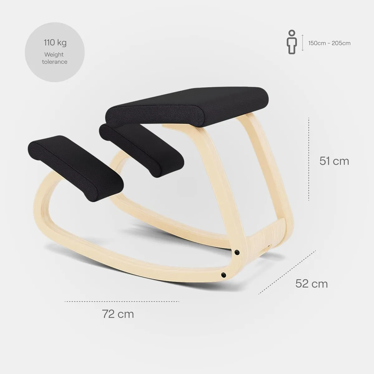 Ergonomic Kneeling Chair Rocking Knee Stool - Image 3