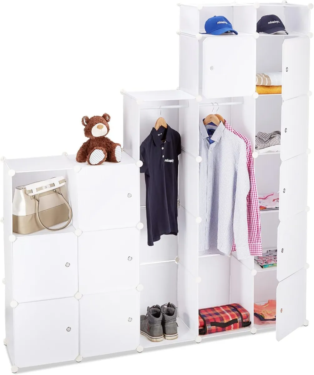 Wardrobe 18 Compartments Plastic Closet Shoe - Image 3