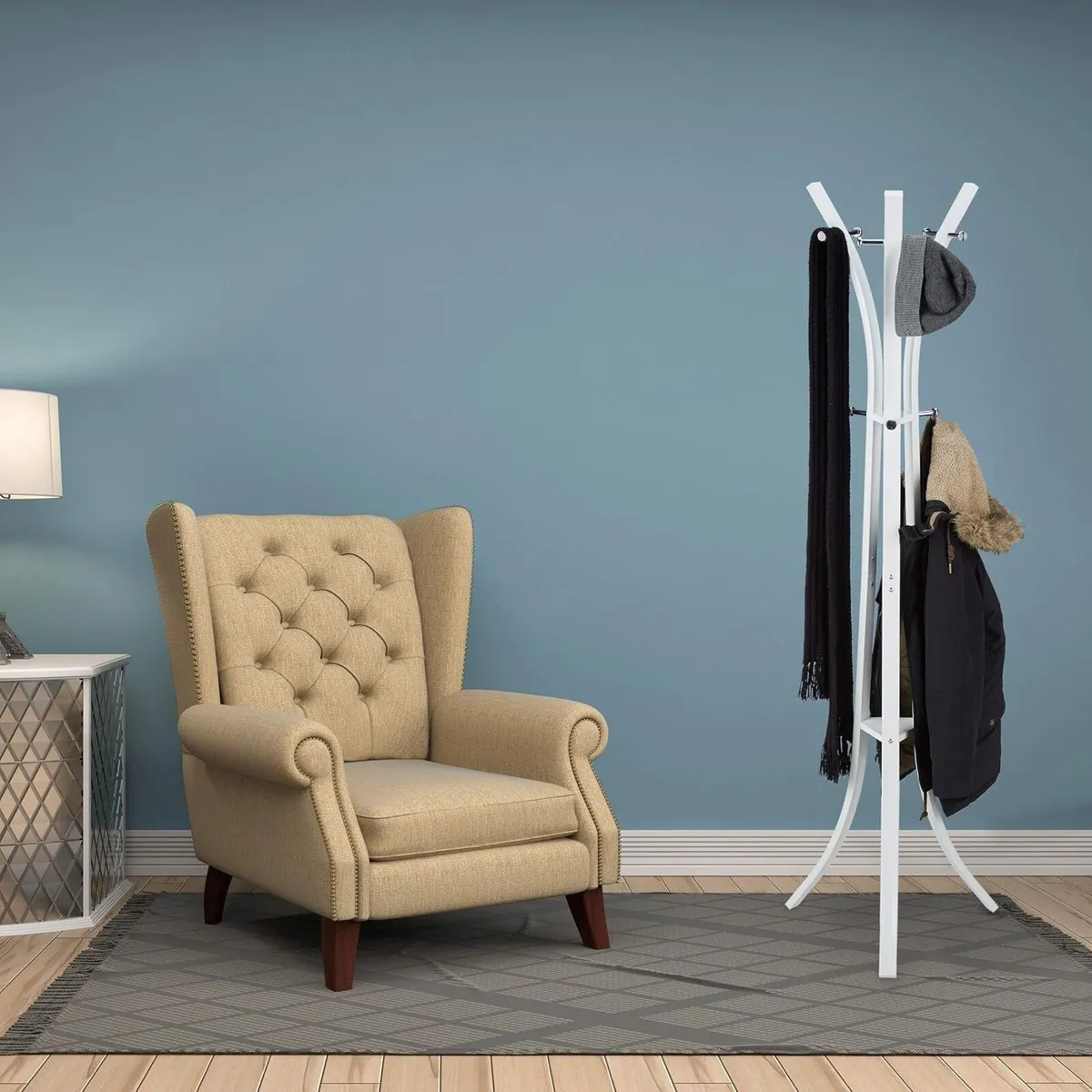 Coat Rack “style” Sturdy Metal Standing Garment - Image 2