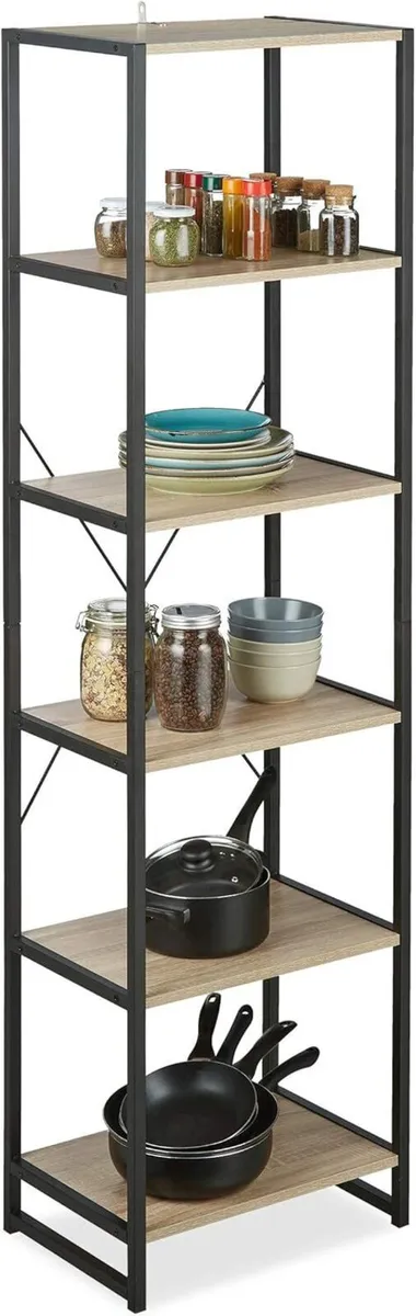 Unit Industrial Storage Design Tall Bookcase - Image 1