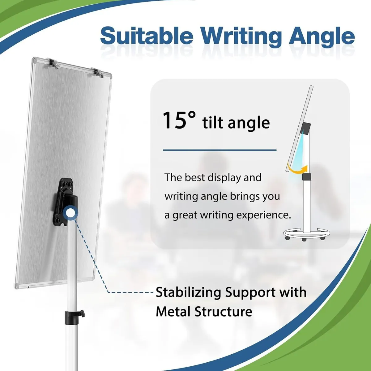 Mobile Whiteboard Magnetic Board with Stand Height - Image 4