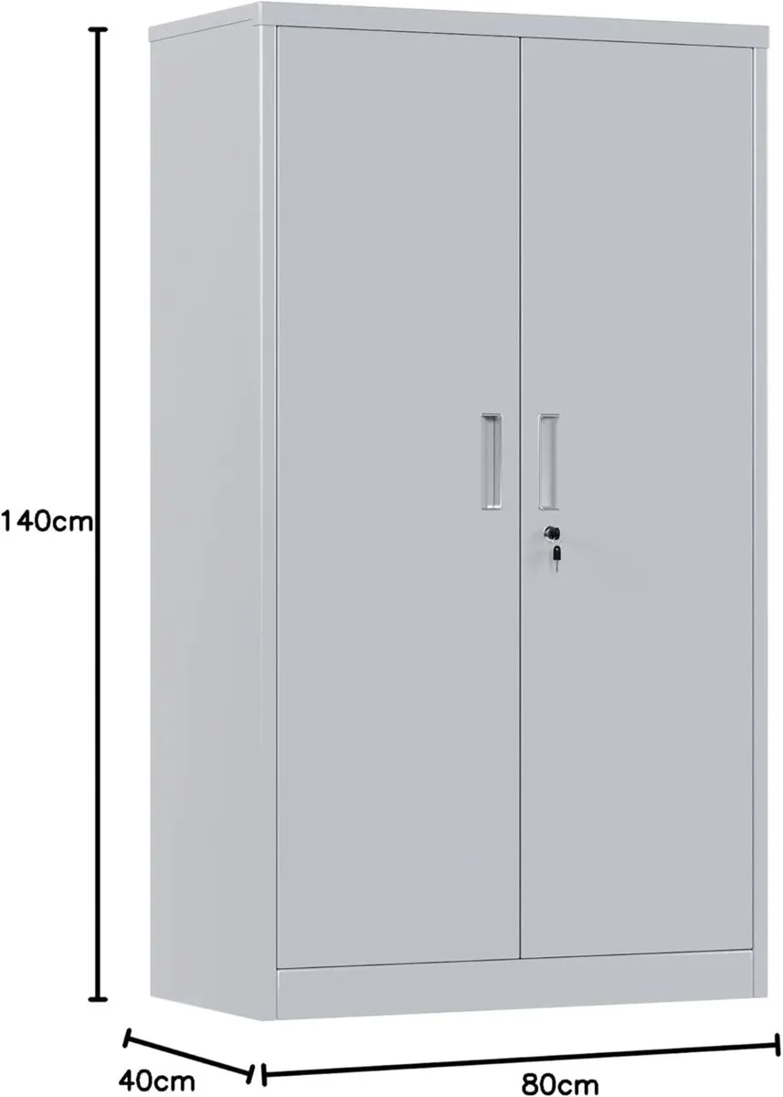 Metal Storage Cabinet 140x80x40CM - Image 2
