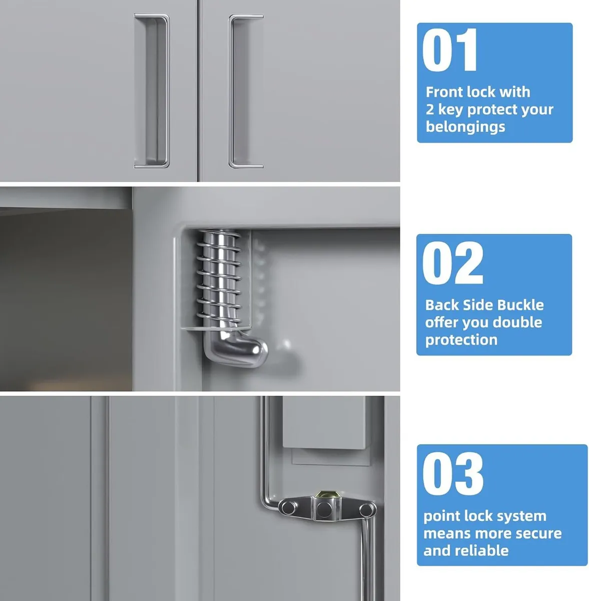 Metal Storage Cabinet 140x80x40CM - Image 4