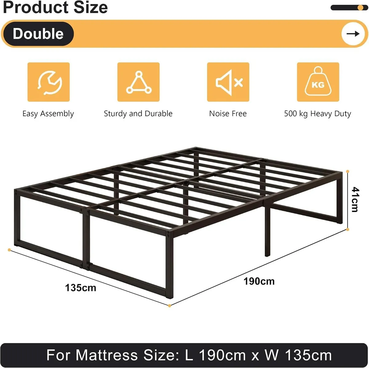 Bed Frame Metal Platform Noise Free - Image 2