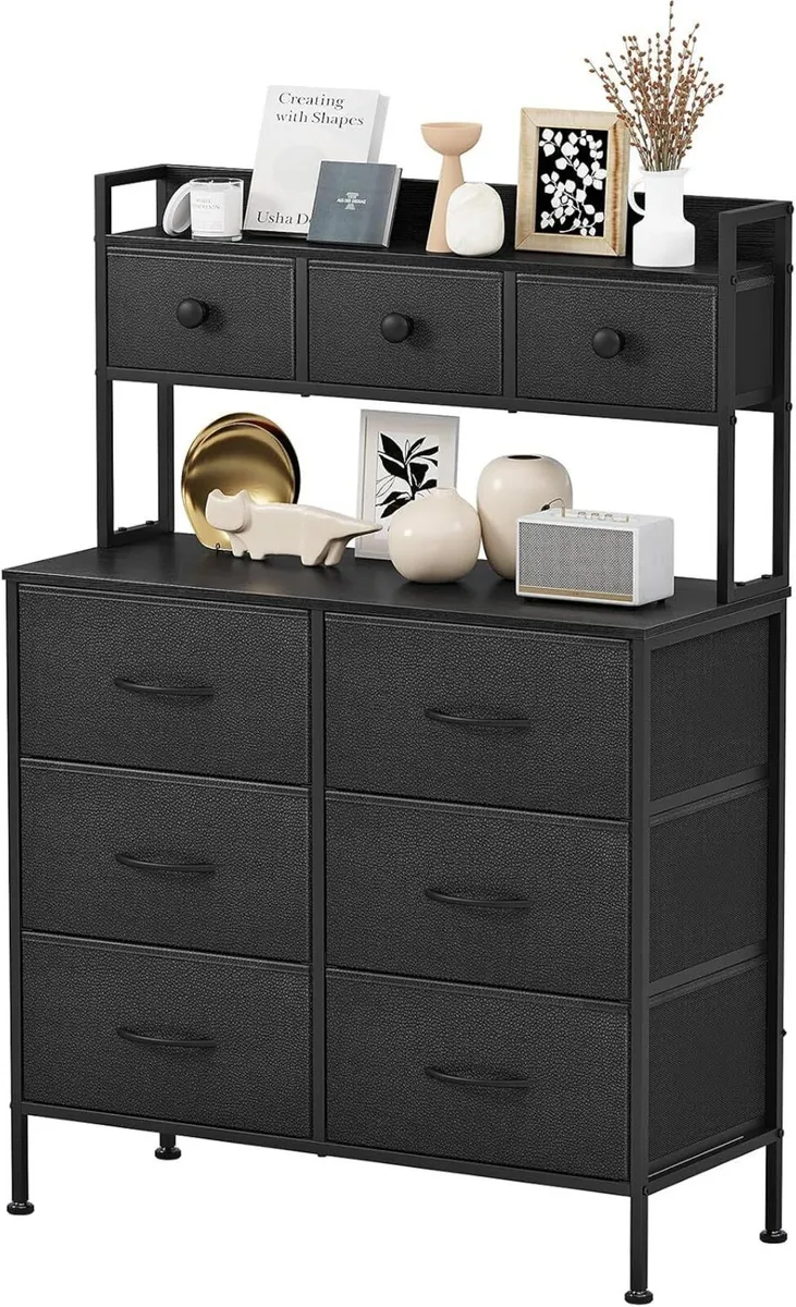Tall Chest of 9 Drawers 3 Tiers Display - Image 1