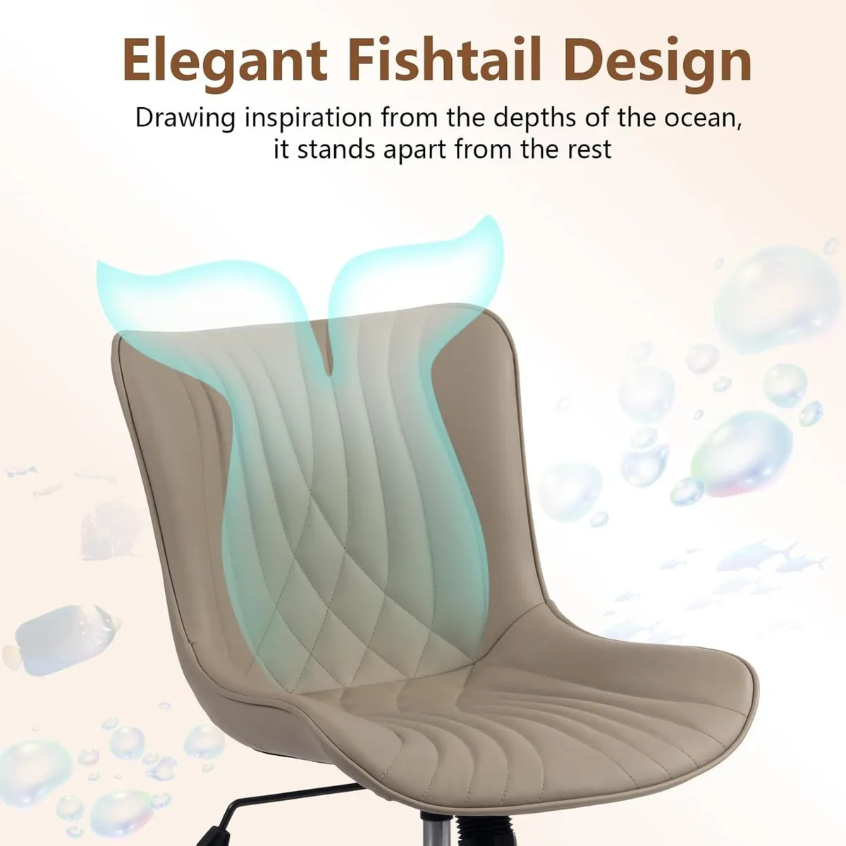 Office Chair Adjustable Armless Desk Chairwith - Image 3