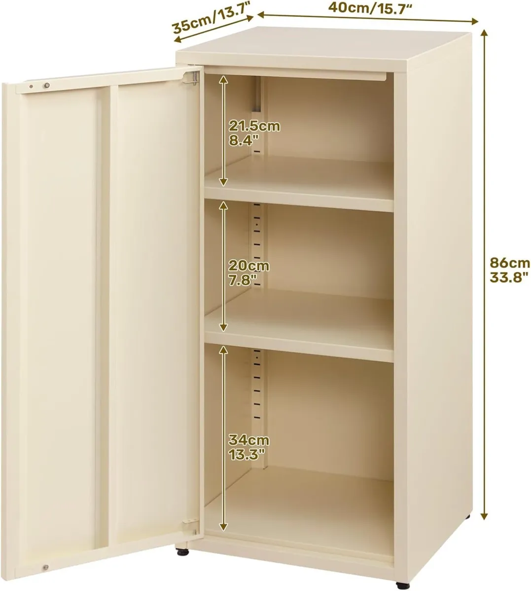 One Door Magnetic Clasp Metal Filing Cabinet - Image 3