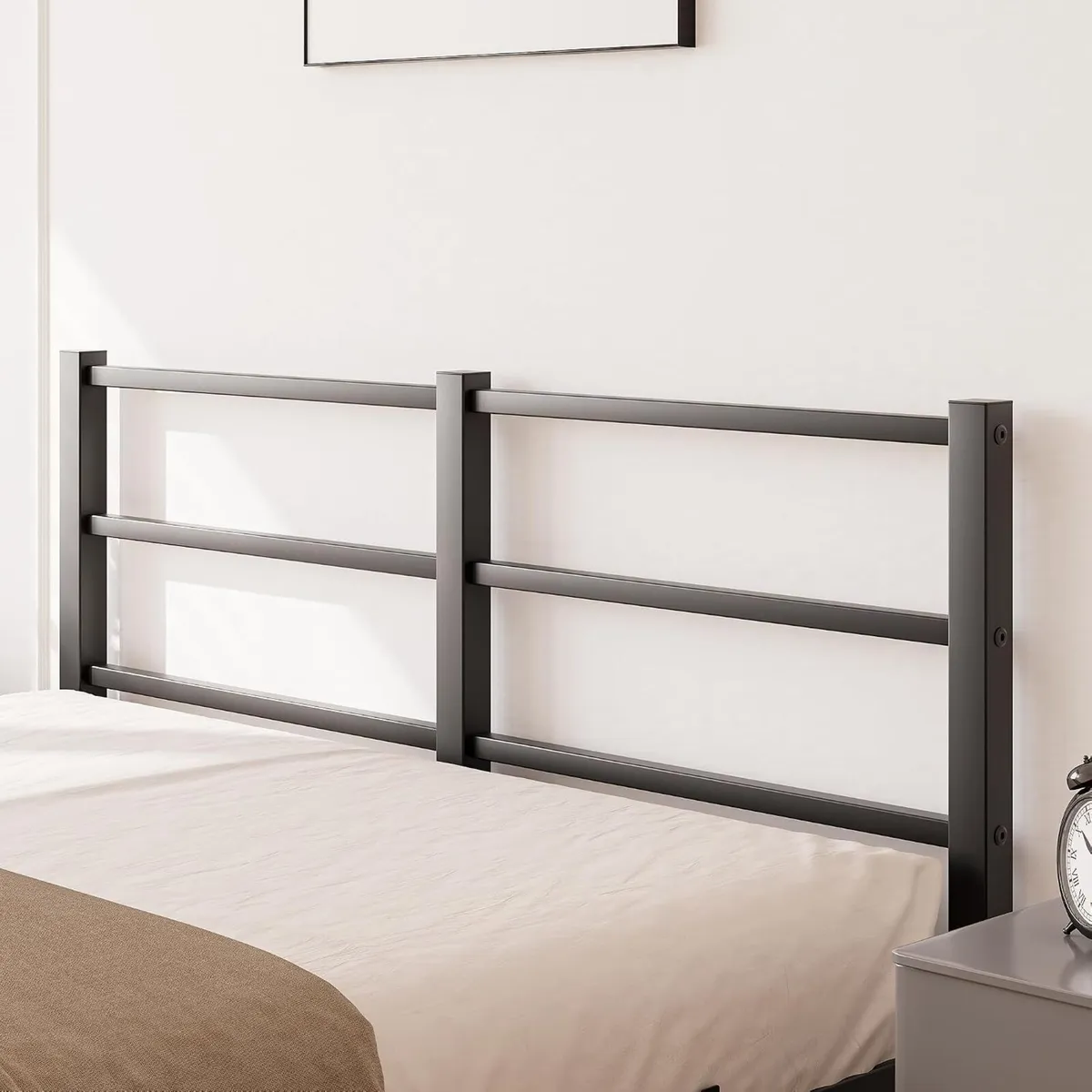 Low Profile Bed Frame with Metal Headboard - Image 4
