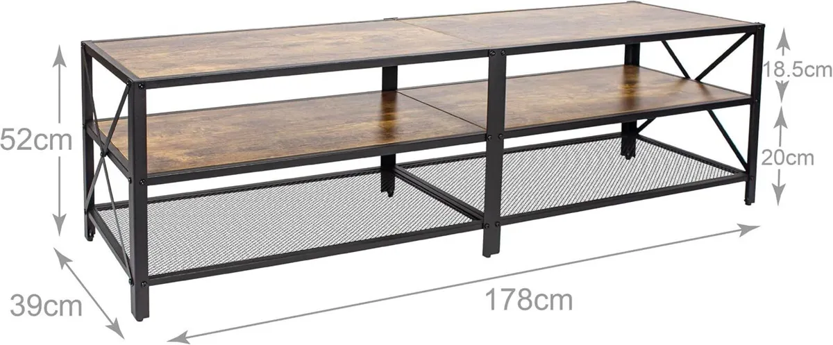 TV Lowboard with 4 Shelves - Image 4
