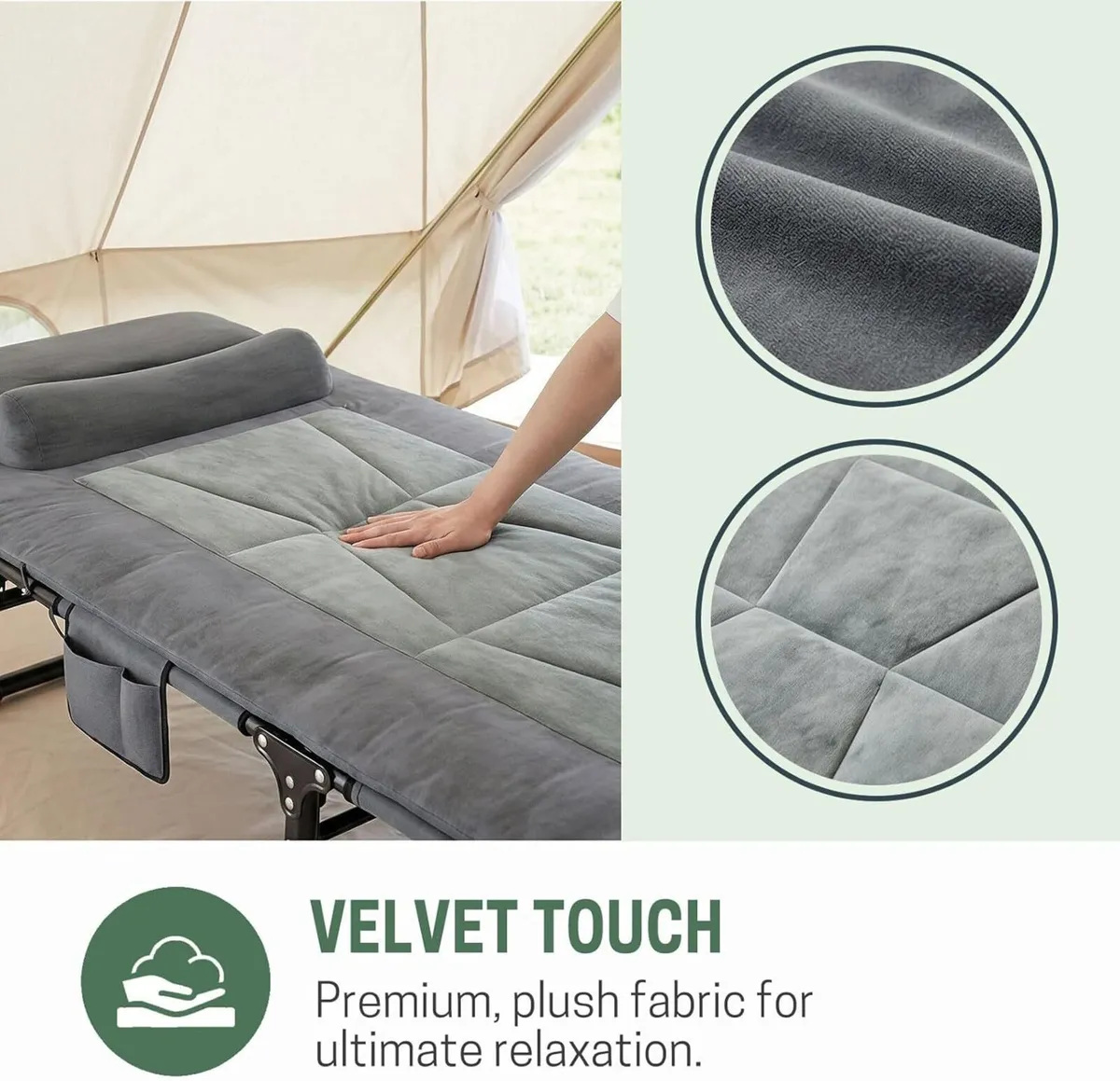 Foldable Sun Lounger with Padded Mattress - Image 3