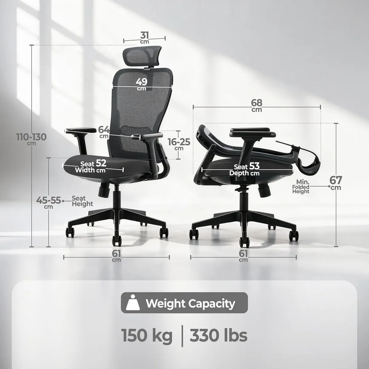 Model Y Folding Ergonomic Office Chair 3d - Image 2