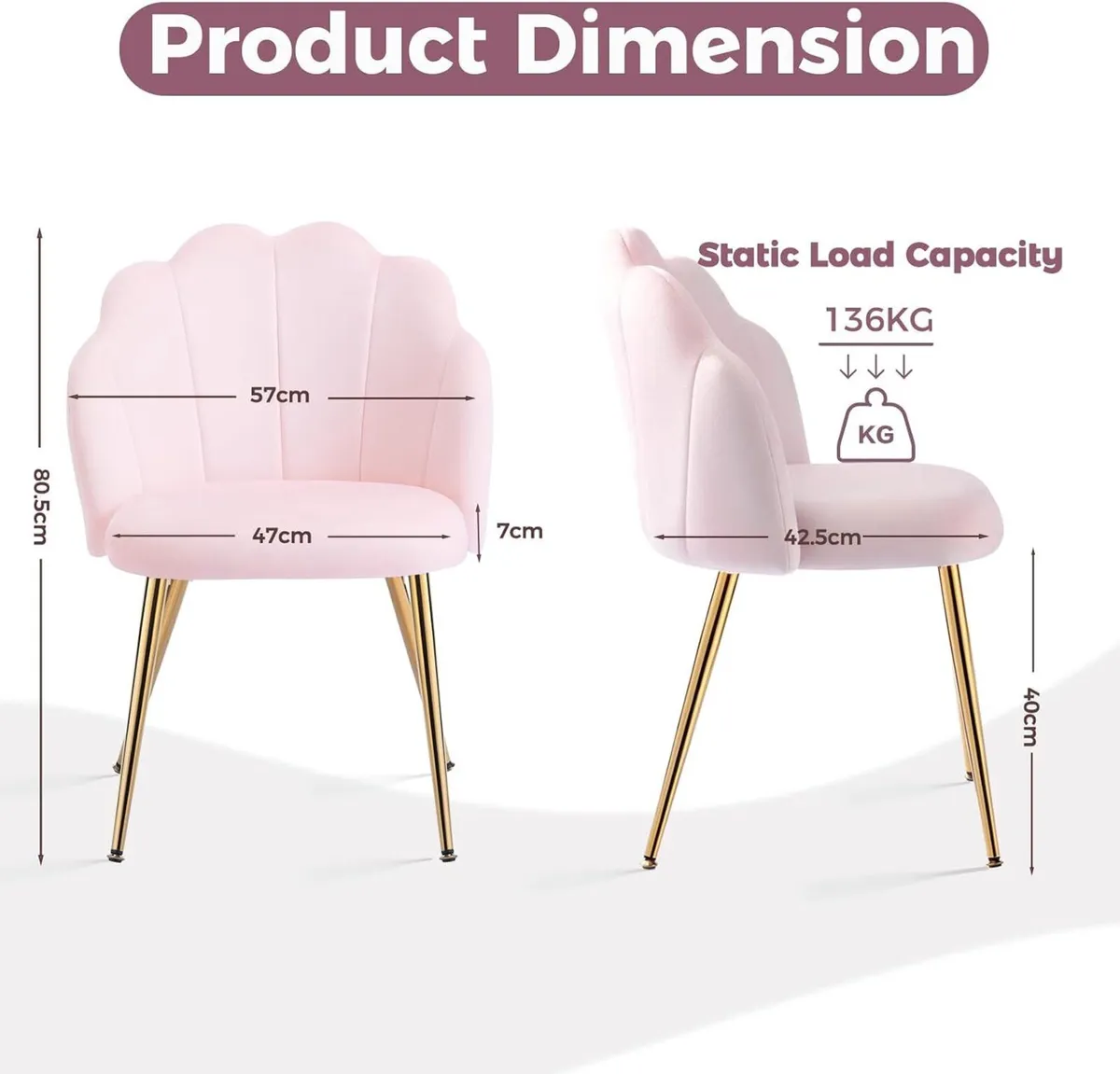 Table Chair with Back Legs Shell for Bedroom - Image 2