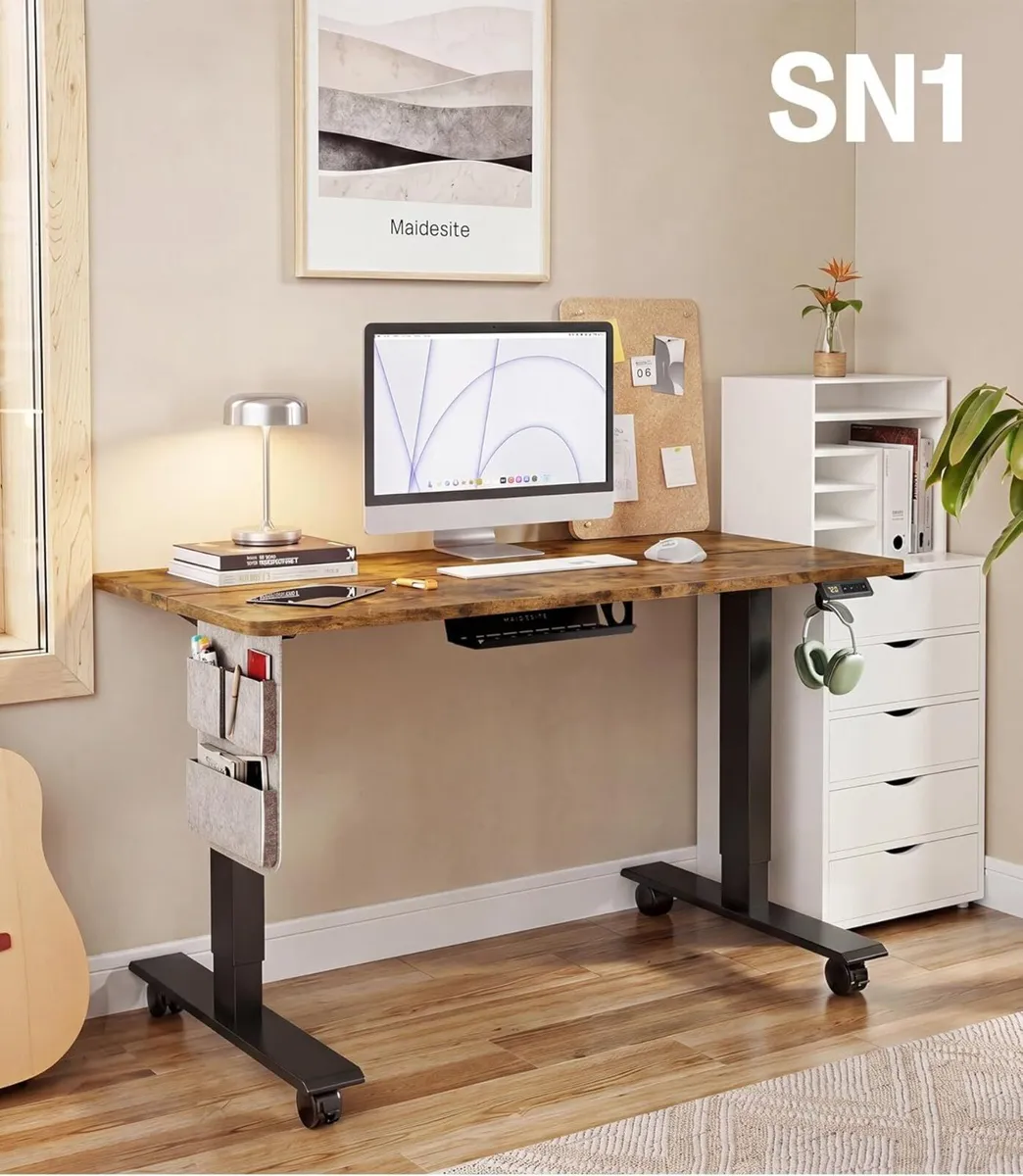 Electric Height Adjustable Standing Desk Sit Stand - Image 2