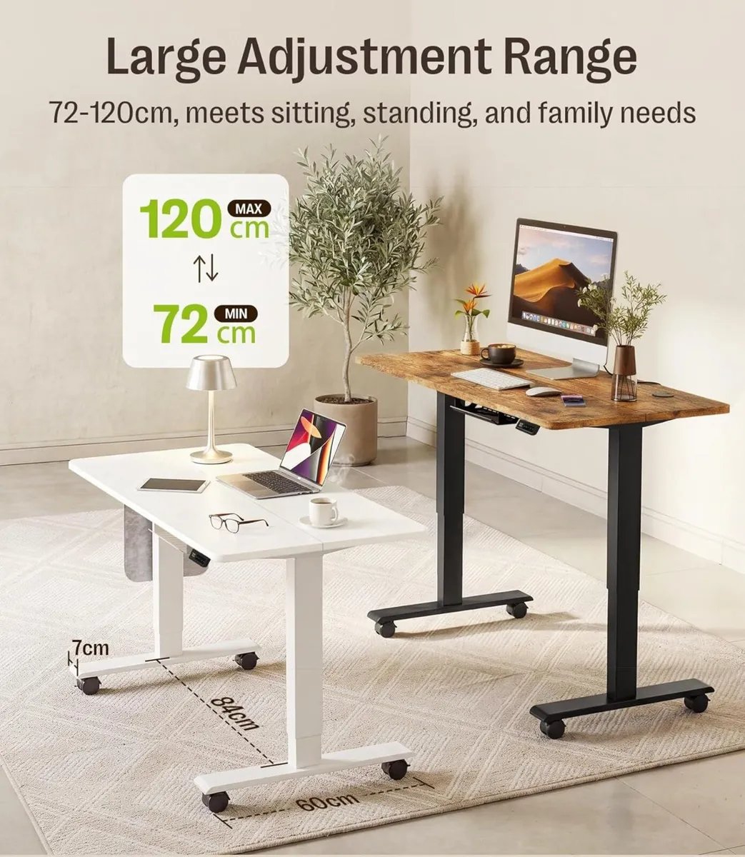 Electric Height Adjustable Standing Desk Sit Stand - Image 3