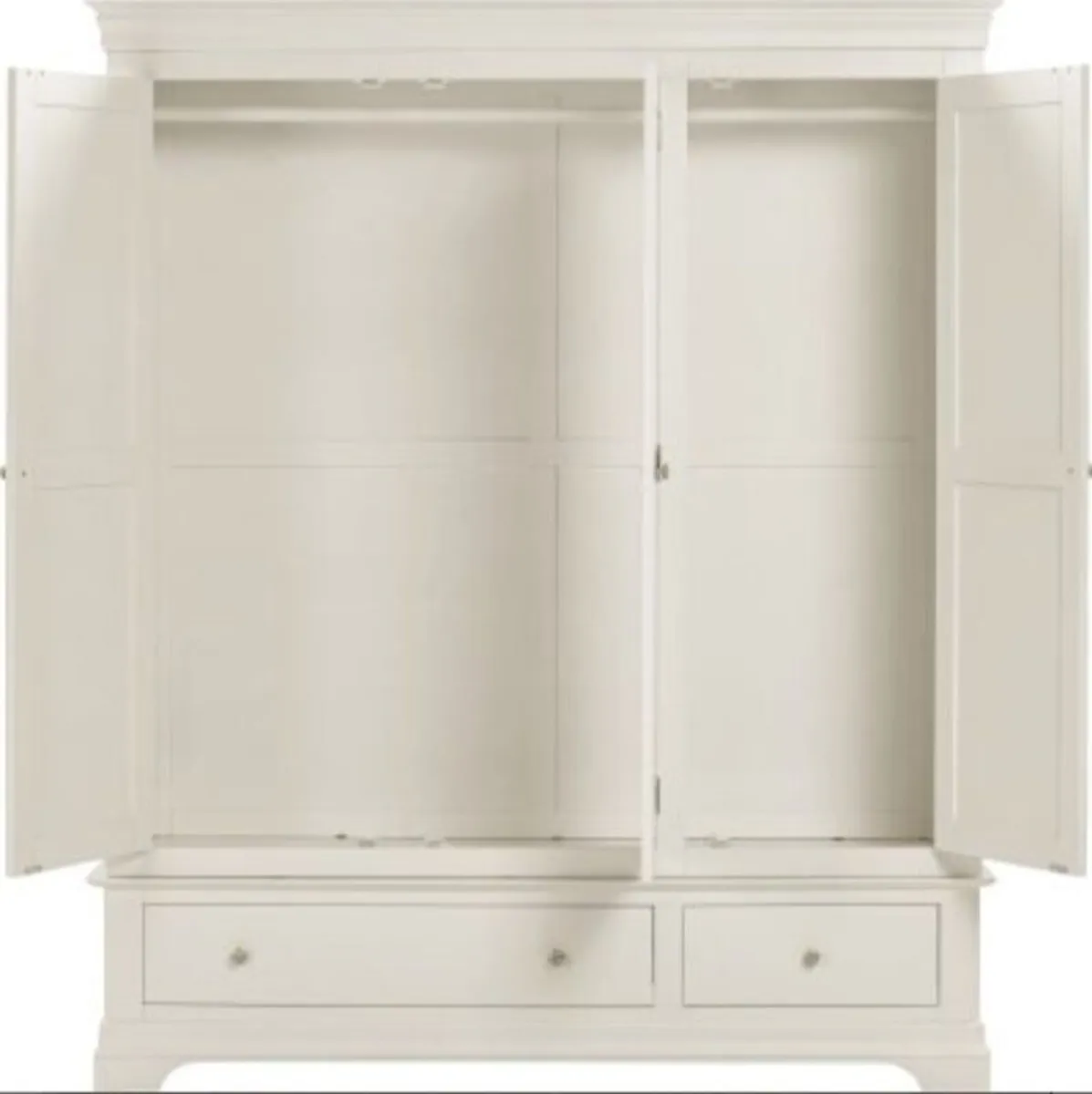 Bordeaux 3 Door Wardrobe Ivory - Image 2