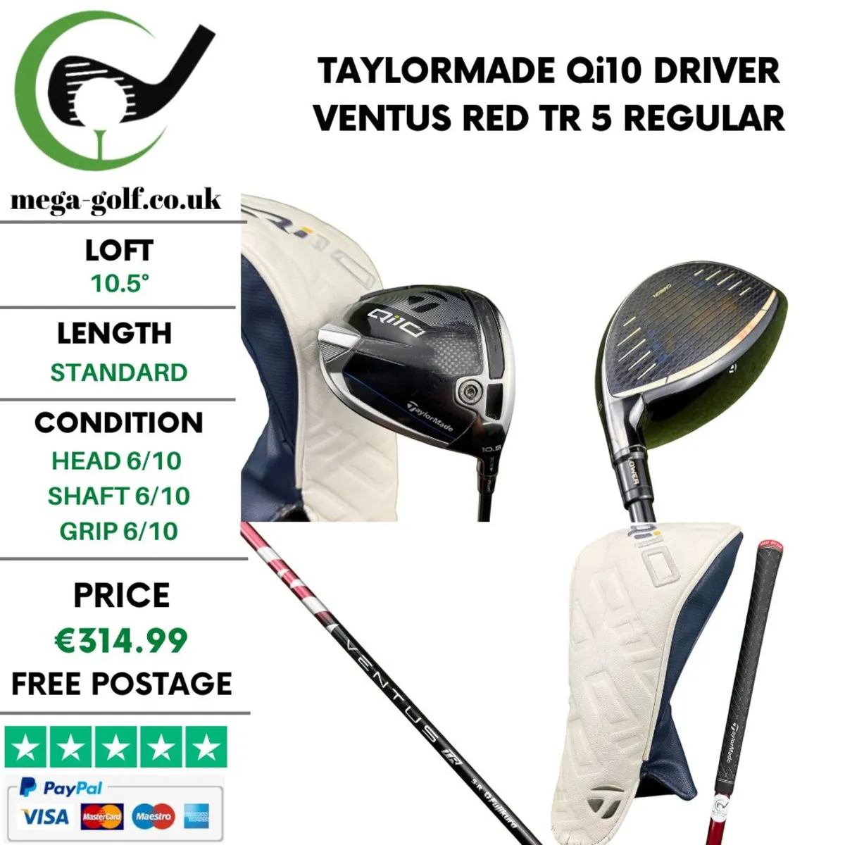 Taylormade Qi10 Driver / 10.5° / Regular - Image 1