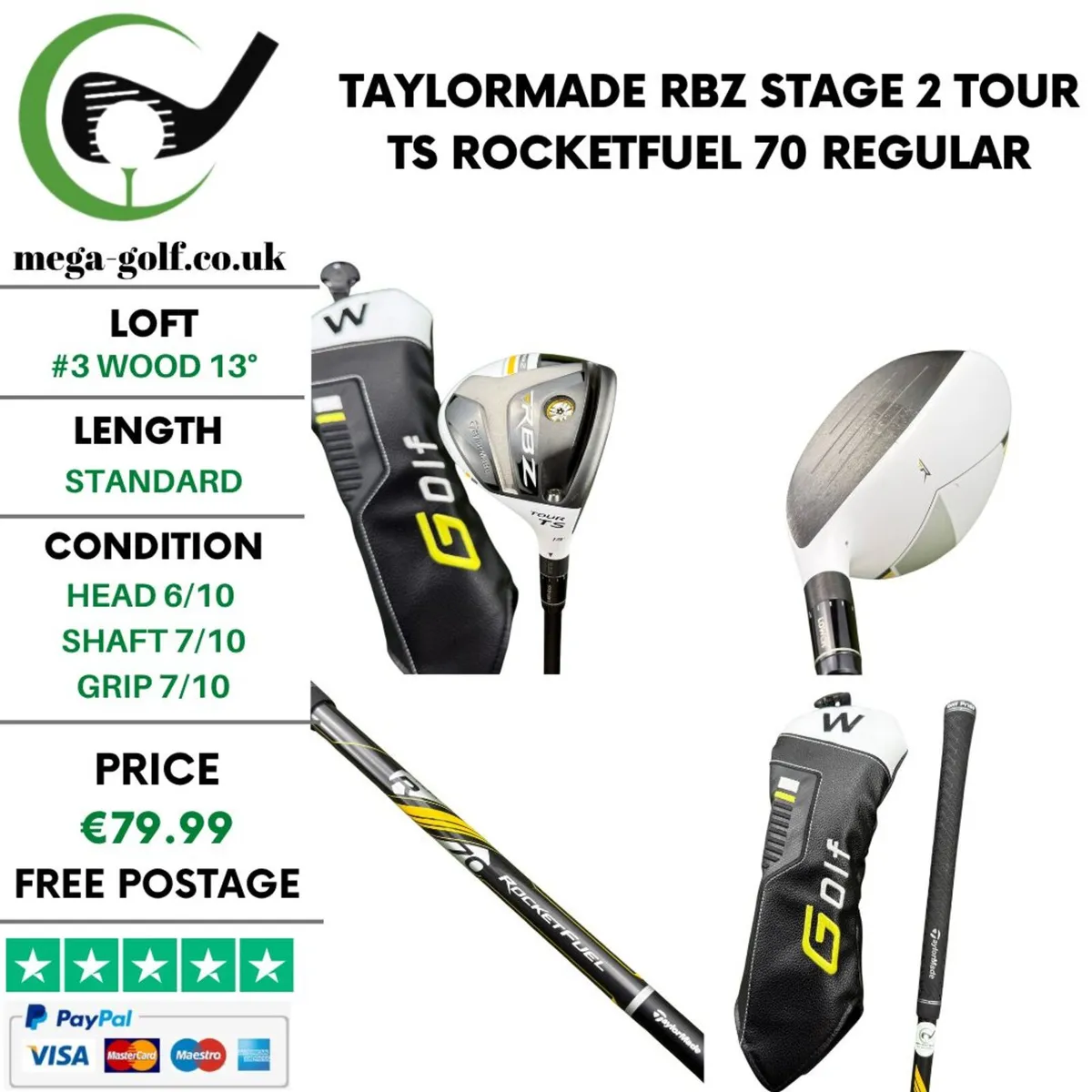 Taylormade RBZ Stage 2 Tour TS #3 Wood 13° - Image 1