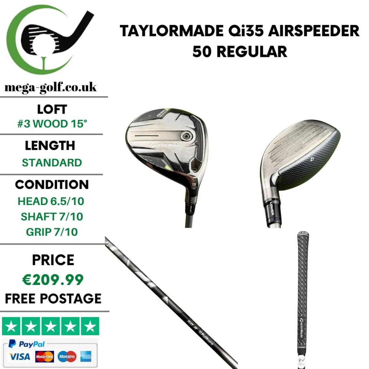 Taylormade Qi35 #3 Wood 15° / Regular - Image 1