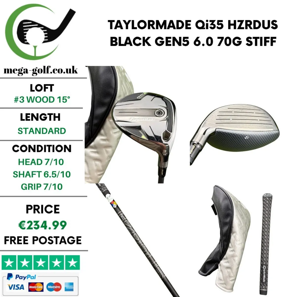 Taylormade Qi35 #3 Wood 15° / Stiff - Image 1