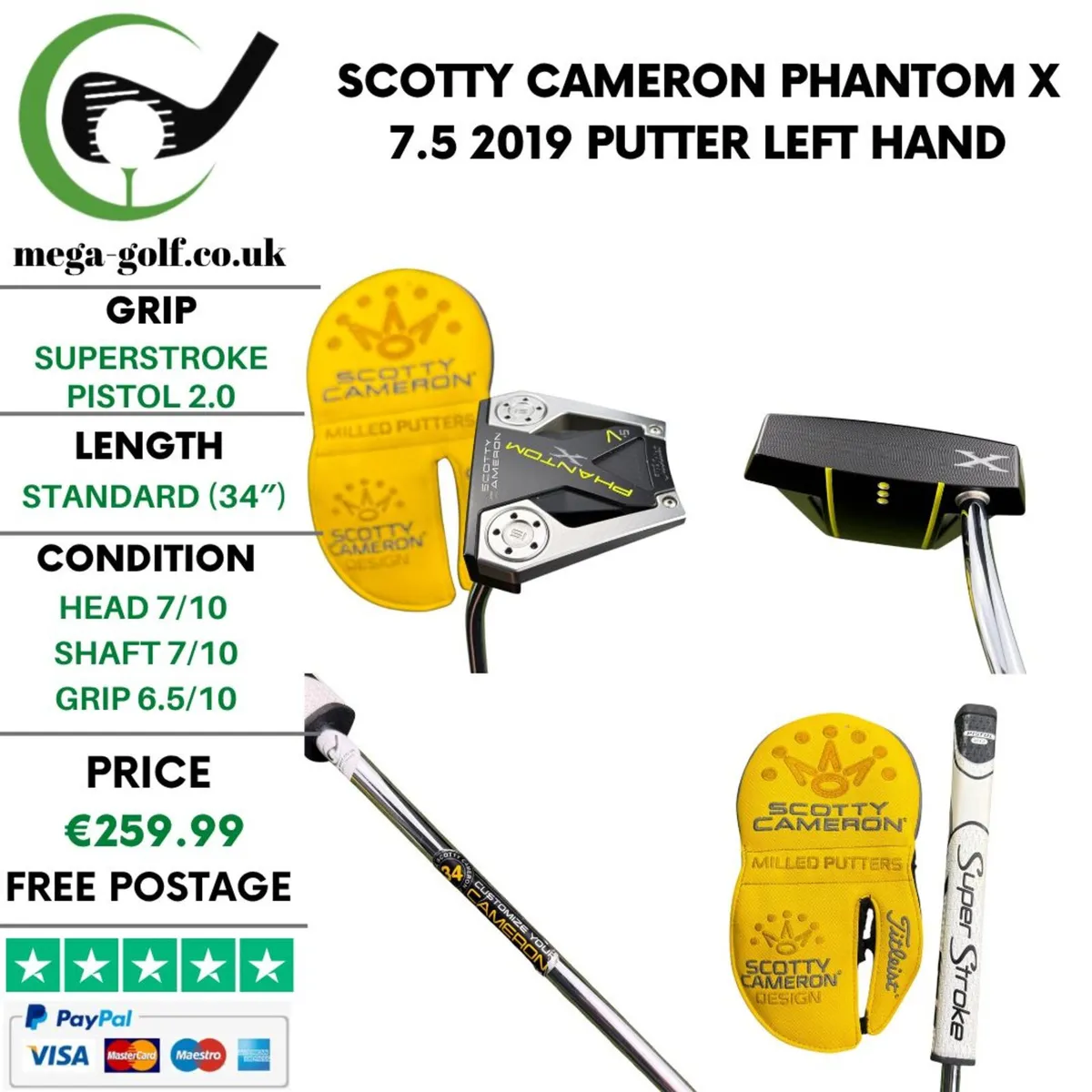 Scotty Cameron Phantom X 7.5 2019 Putter / 34" - Image 1