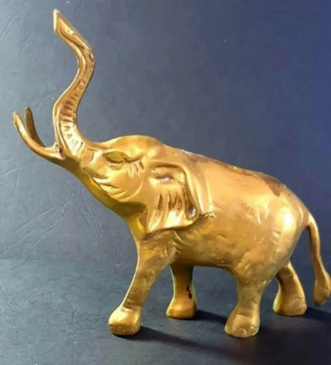 Vintage Brass Elephant - Image 1