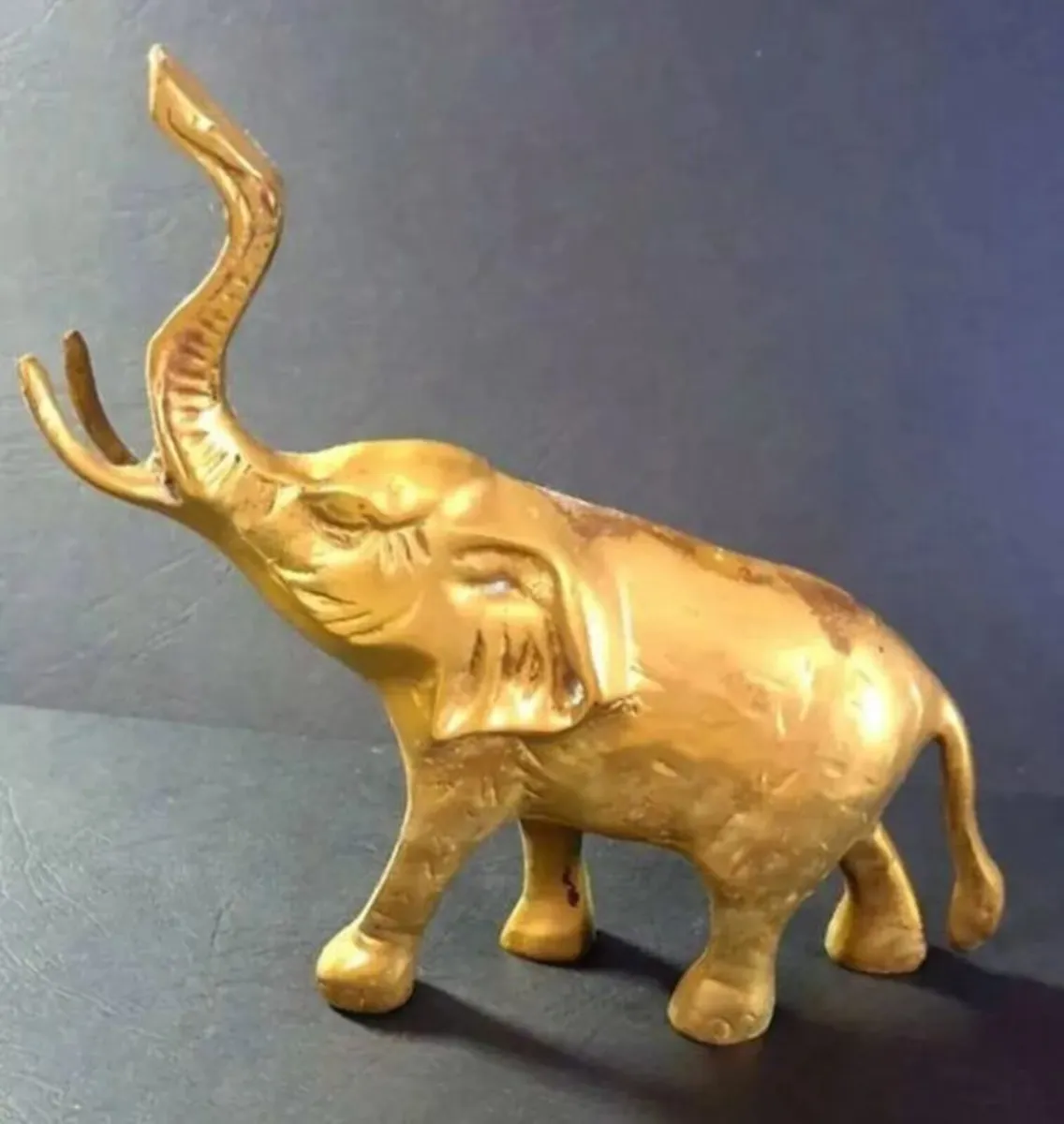 Vintage Brass Elephant - Image 2