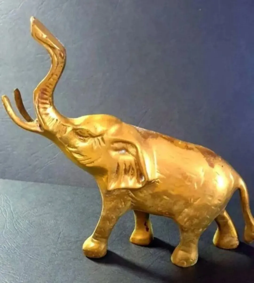 Vintage Brass Elephant - Image 3