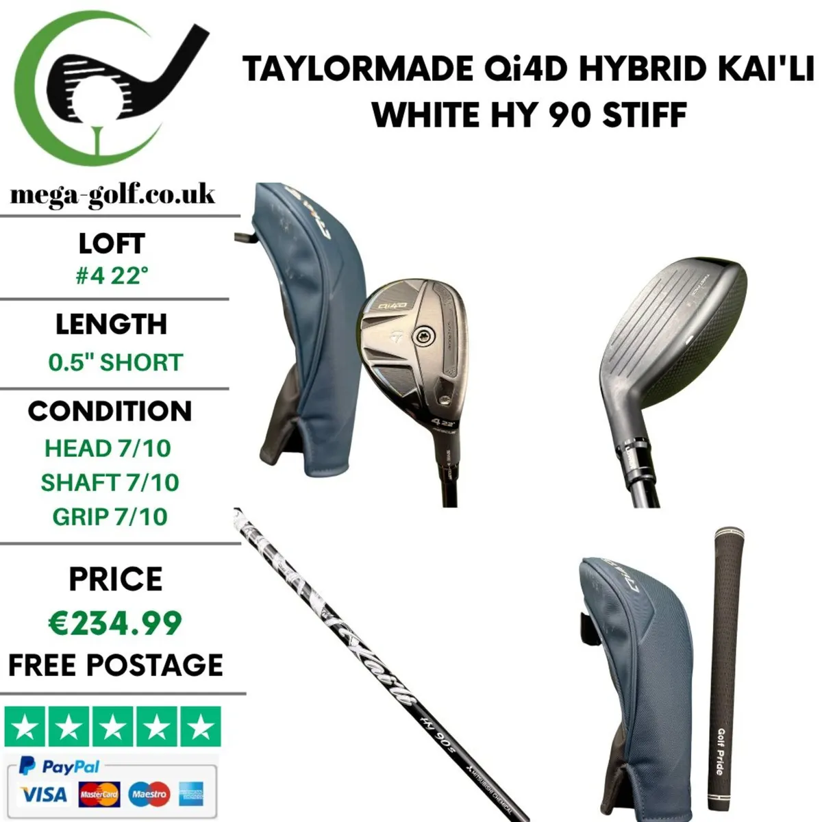 Taylormade Qi4D Hybrid / #4 22° / Stiff - Image 1