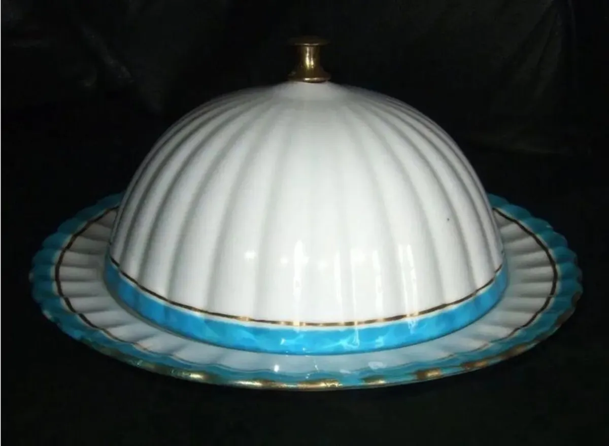 Antique Fine Bone China Muffin/Butter Dish - Image 2