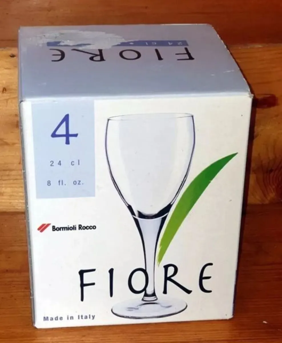 BNIB Bormioli Rocco Fiore Wine Glasses (Set of 4) - Image 2