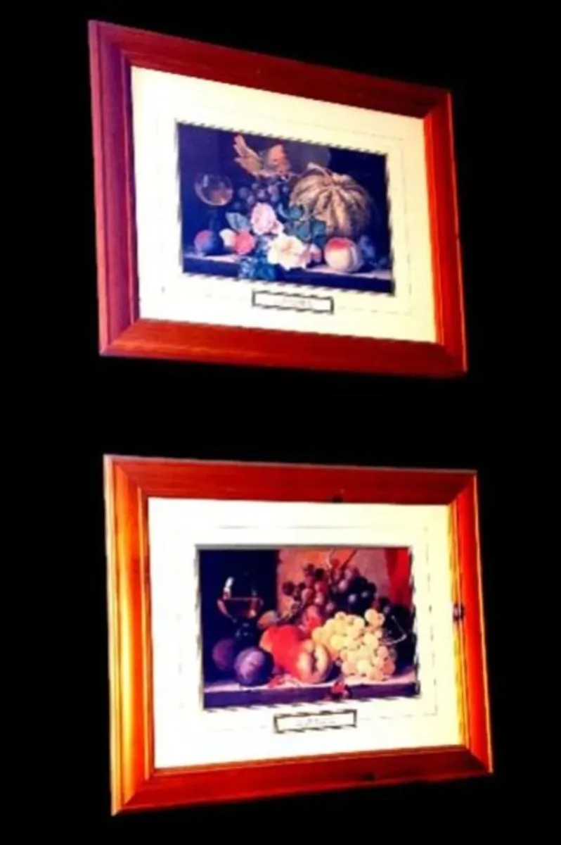 Duo of Framed Still Life Fruit & Wine Prints - Image 3