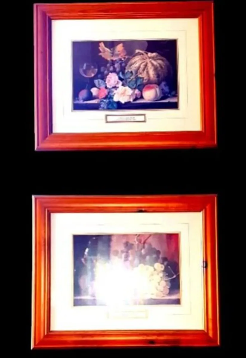 Duo of Framed Still Life Fruit & Wine Prints - Image 4