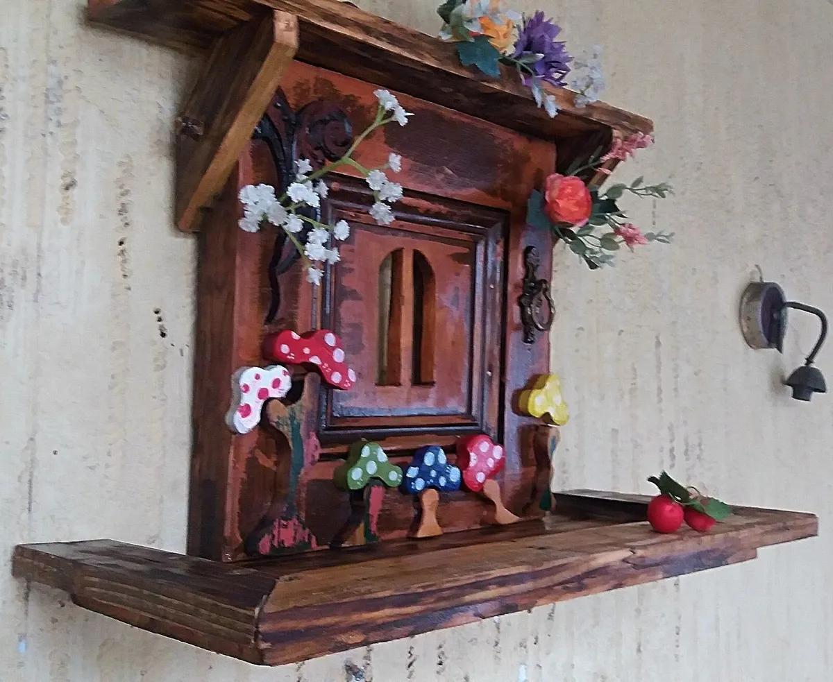 Rustic Fairydoor Floating Shelf - Image 2