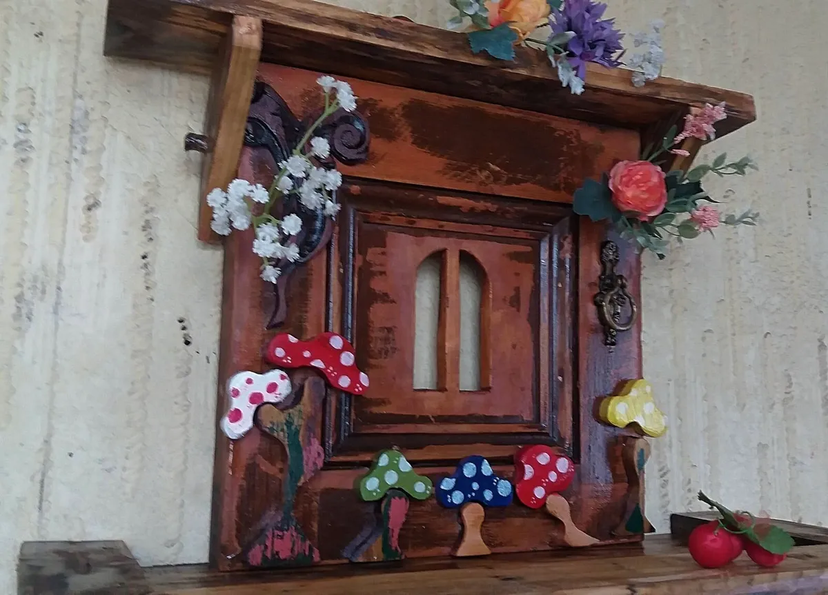 Rustic Fairydoor Floating Shelf - Image 4