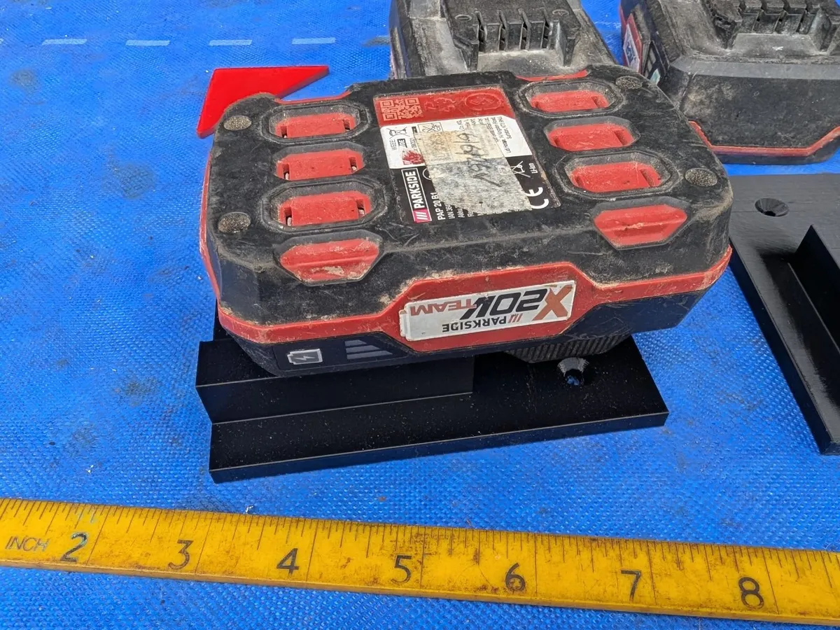 Two Wall Brackets for Parkside Batteries - Image 4