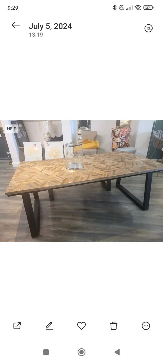 Large wooden dining table - Image 3